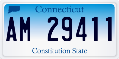 CT license plate AM29411