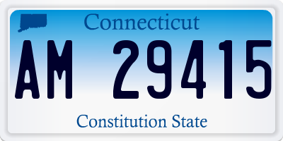 CT license plate AM29415