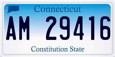 CT license plate AM29416