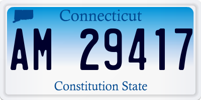 CT license plate AM29417
