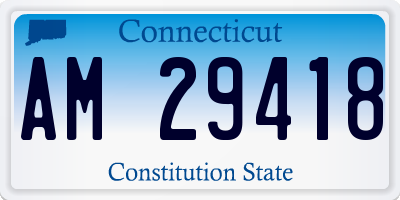 CT license plate AM29418