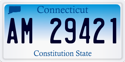 CT license plate AM29421