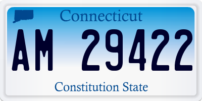 CT license plate AM29422