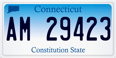 CT license plate AM29423