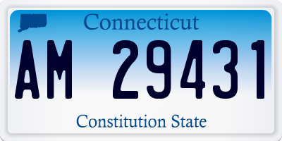 CT license plate AM29431