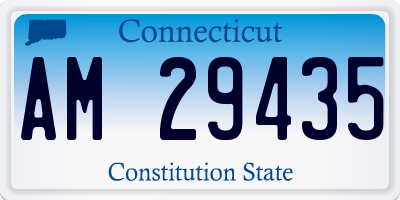 CT license plate AM29435