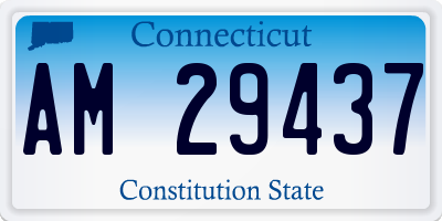 CT license plate AM29437