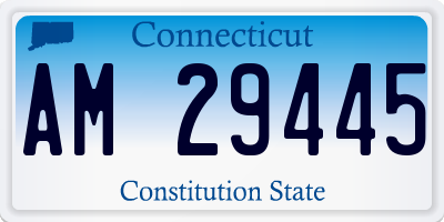 CT license plate AM29445