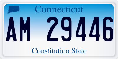 CT license plate AM29446
