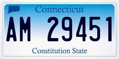 CT license plate AM29451