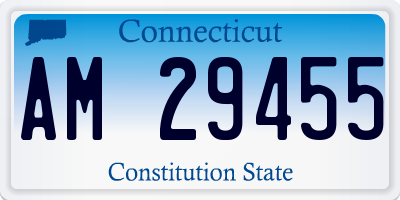 CT license plate AM29455