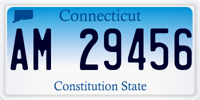 CT license plate AM29456