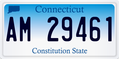 CT license plate AM29461