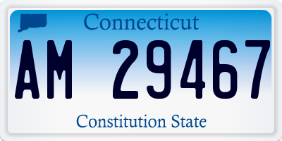 CT license plate AM29467