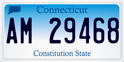 CT license plate AM29468