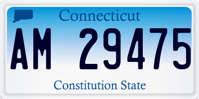 CT license plate AM29475
