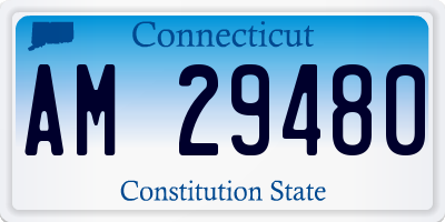 CT license plate AM29480