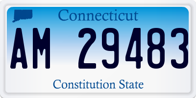 CT license plate AM29483