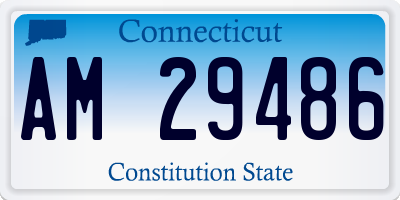 CT license plate AM29486