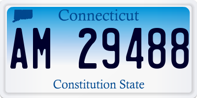 CT license plate AM29488