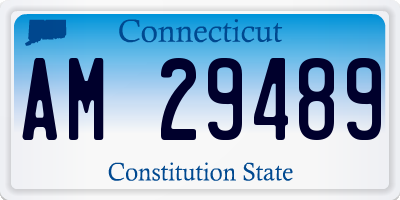 CT license plate AM29489