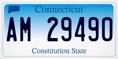 CT license plate AM29490