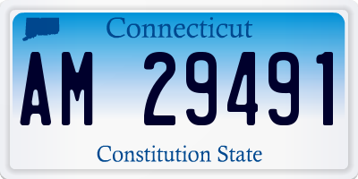 CT license plate AM29491