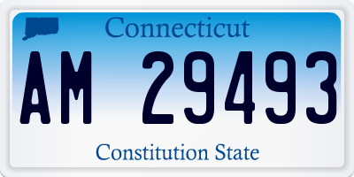CT license plate AM29493