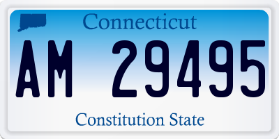 CT license plate AM29495