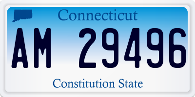 CT license plate AM29496