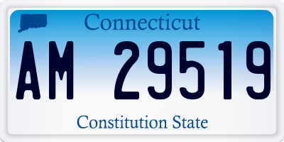 CT license plate AM29519