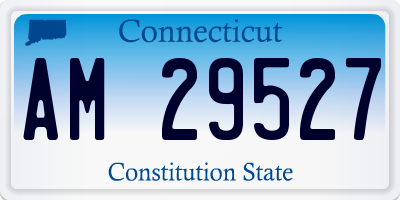 CT license plate AM29527