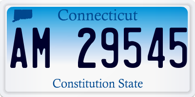 CT license plate AM29545