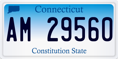 CT license plate AM29560