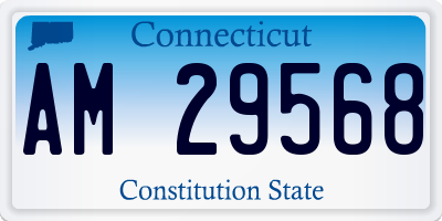 CT license plate AM29568