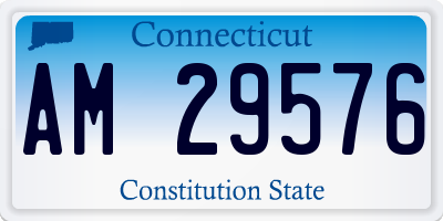 CT license plate AM29576