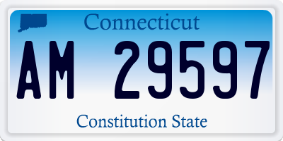 CT license plate AM29597