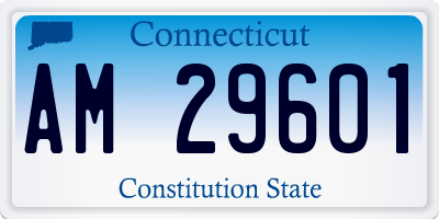 CT license plate AM29601