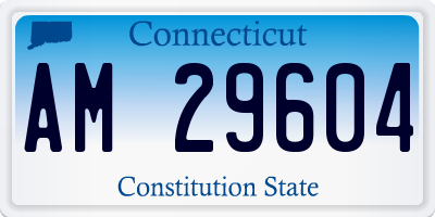CT license plate AM29604