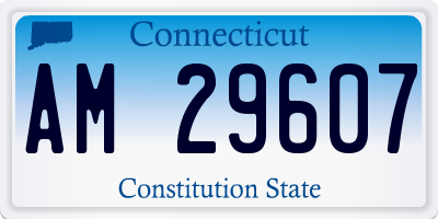 CT license plate AM29607