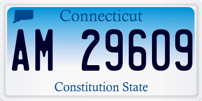 CT license plate AM29609