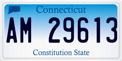 CT license plate AM29613
