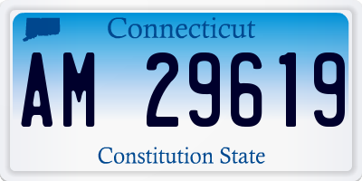 CT license plate AM29619