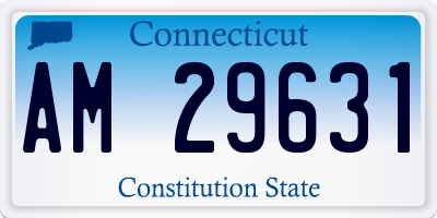 CT license plate AM29631