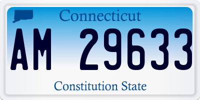 CT license plate AM29633