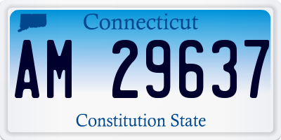 CT license plate AM29637