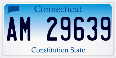 CT license plate AM29639