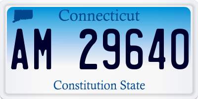 CT license plate AM29640