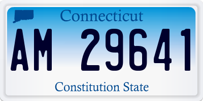 CT license plate AM29641