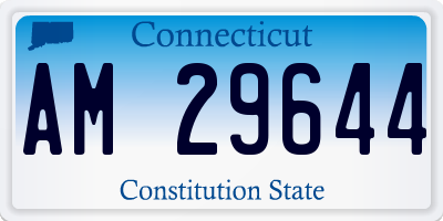 CT license plate AM29644